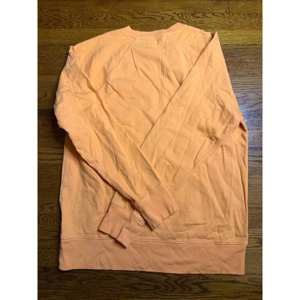 J Crew Oversized Pullover Sweatshirt Bright Orange Size Large - Picture 2 of 4